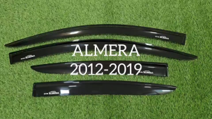 คิ้วกันสาดประตู คิ้วกันสาด กันสาด คิ้ว ดำทึบ นิสสัน อเมร่า NISSAN ALMERA 2012 2013 2014 2015 2016 2017 2018 2019 ใส่ร่วมกันได้ A