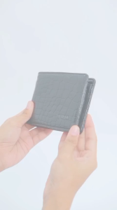 TRIPEL Dompet Pria Dompet Kulit Sintetis Premium Tipis Slim Warna Hitam Motif Minimalis Mewah Elegan Model Lipat Dua Dompet Cowok