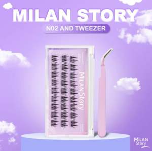 [ LANGSUNG TEMPEL ] MILAN STORY N SERIES Bulu Mata Palsu Tanpa Lem | Eyelash Extention | Eye Make Up | Douyin Lash FREE Pinset