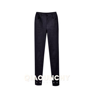 QIAOUNCHY | Elastic Fitted Blue Skinny Jeans