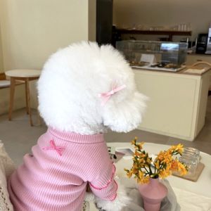 Pet Flounced Sleeve Bottoming Shirt Pomeranian Yorkshire Schnauzer Teddy VIP Bichon Small Puppies Dog Clothes