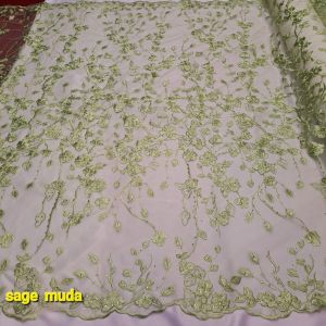 (COD)Bahan kain tulle bordir payet