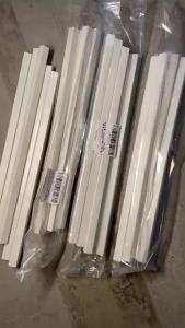 10/50 Chiếc Trắng Vuông Nhựa ABS Thanh Thanh Dính Cho Kiến Trúc Làm Mô Hình DIY Cắt Tiếp Liệu 15 Mm X 15 Mm X 100 Mm