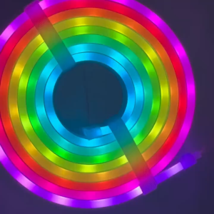 RGB LED Neon Rope Lights Bluetooth App WS2812 RGBIC Waterproof Flexible LED Tape With Dimmable Remote Controller For Wall Decor