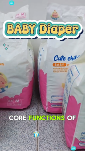 Cute Child Super Soft Breathable Ultra-Thin Water Absorption Overnight Baby Pull-Up Diaper Pants Leak Proof Non Irritating for Sensitive Skin Large Size