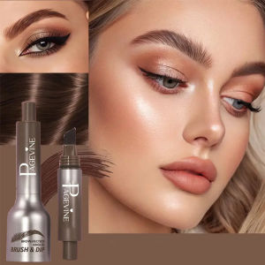 Kem Nhuộm Lông Mày Lâu Trôi Không Thấm Nước Với Cọ Vuông Bút Chì Lỏng Chống Lem Cho Lông Mày Trông Tự Nhiên Và Chính Xác