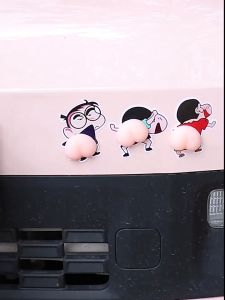 DiyHomeIpoh [Ready Stock] 3D Silicone Cute Butt Car Bumper Sticker Cartoon Anti-collision Anti-scratch Door Rearview Mirror Protection Phone Decoration