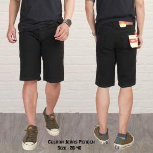 [BIG SIZE] CELANA JEANS PENDEK PRIA LAKI  COWOK CELANA JEANS DENIM LEPIS CELANA MURAH STRAIGHT JEANS CELANA PENDEK JUMBO 26-40
