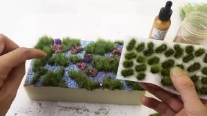 Simulation 8-10MM Grass Cluster Model Artificial Grass Tufts Terrain Plant Material For Sandtable/Military/Garden Scene Diorama