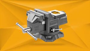 INGCO HBV086 ปากกาจับชิ้นงาน แบบมีแท่น พร้อมฐานหมุน ขนาด 6 นิ้ว ( Bench Vice 6)