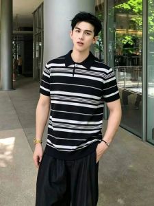 ZHUOCAN | Áo Polo Sọc Sang Trọng