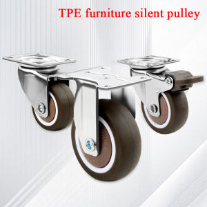 1-inch silent small universal wheel tatami drawer pulley cabinet roller directional wheel rubber wheel