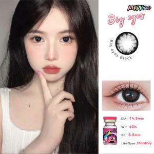 Midroo เลนส์บิ๊กอายน่ารัก ขยายรูม่านตา ตาประกาย เลนส์หวานๆ 14.5 มม Big eyes Black/Brown รายเดือน คอนแทคเลนส์