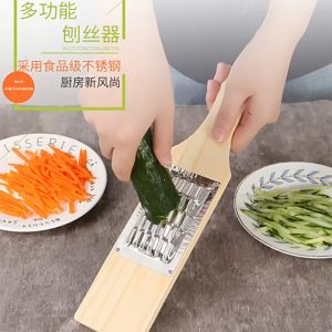 Household old-fashioned wooden multifunctional vegetable cutter and radish shredder