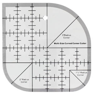 Non Slip Curved Corner Cutter Ruler Acrylic DIY Crafts Patchworks Sewing Template Household Patchworks Tool Sewing Supplies