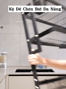 Kệ đựng bát đĩa Trên Bồn Rửa Bát Cao Cấp Đa Năng 1/2 Tầng 65-125CM Kệ Để Chén Đĩa Trên Bồn Rửa Bát Kệ để đồ trong bếp