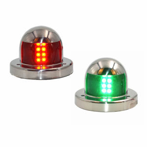LED Stainless Steel 316 Marine Navigation Lights 12VDC Red and Green Pair