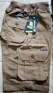 Big Size Jumbo Celana Pendek Pria Cargo Gunung Pinggang Karet Super Jumbo Polos Size 27-44