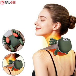 Neck Shoulder Massager Heated Wireless Back Massagers Electric Kneading Muscles Massage Pillow Neck Waist Leg Body ﻿3 Level Mode