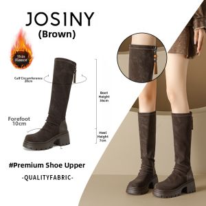 Josiny | Velvety Brown Mid-Calf Boots Elevate Design Winter 2026