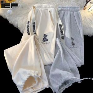 IEF Quần Dài Phụ nữ quần ống rộng hẹp chất lượng cao quần thường ngày treo xuân thu nữ quần lau sàn chân thẳng kiểu Hồng Kông dáng rộng giảm béo eo cao