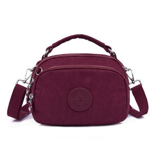 Mini Cute Fashionable Mobile Phone Bag Womens Crossbody Coin Purse Nylon Material Zipper Closure Korean Style Casual Handbag