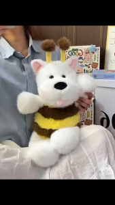 ตุ๊กตาสุนัขและผึ้ง West Highland สุดน่ารัก ตุ๊กตาลูกสุนัขวิ่งผึ้ง ของขวัญวันเกิดสำหรับแฟนสาว