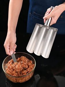 Alat Cetak Bakso Model 3 Baris Stainless Anti Lengket Manual Alat Pembuat Bakso Alat Cetakan Bakso