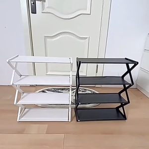 5 Layer foldable Shoes Rack Tier Stackable Stainless steel Shoes Organizer Storage Stand Rack Shelf