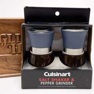 Cuisinart 6oz Salt Shaker And Pepper Grinder Set Black and White Blue or Green