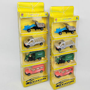 ชุดรถสามล้อรุ่น Miniature Alloy Model รถแทรกเตอร์แบบมีมือจับ รถบรรทุกขนาดเล็กแบบแถวเดียว รถบัสขนมปัง ของเล่นไฟฟ้า ชุดของเล่น