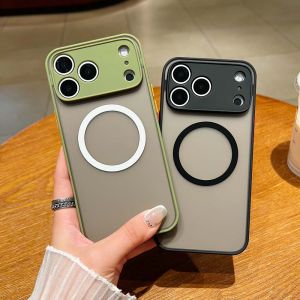 Matte Translucent Magnetic Case for 17Air 17Pro 17Pro Max 17 16 Pro Max Plus Shockproof Shell for Magsafe Wilreless Charge Cover