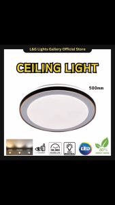 lglights Elegant Surface Ceiling Light Lampu Syling LED 3 Color 100W 500mm Living Hall Ruang Tamu