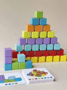 Math Educational Wooden Blocks for 3-7 Year Olds 100 Pieces