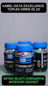 EXCELLENCE Kabel Data Toples Orris Isi 20 Micro/Type-C/Lightning/C to C/C to Lightning Original High Quality