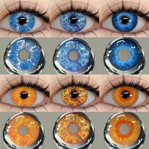 EYESHARE Cosplay Colored Contact Lenses 2pcs Colorful Contact Lenses Blue Anime Contact Halloween Makeup Contact Color Lenses
