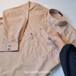 Jubah Pria Dewasa Polosan Manset Gamis Muslim Remaja Kain Katun Premium Ukuran M L XL XXL Bonus Peci