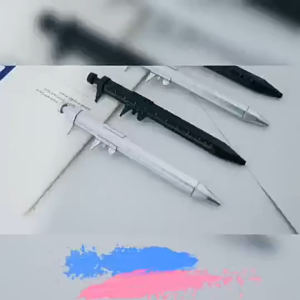 2Pcs Multifunction Measuring Pen Vernier Caliper Scale 0.5mm Roller Ball Creative Stationery for Home Office