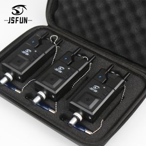 JSFUN 3+3 Wireless Carp Fishing Alarm Set Waterproof Fishing Bite Alarms Fishing Bite Indicator Fishing Accessories