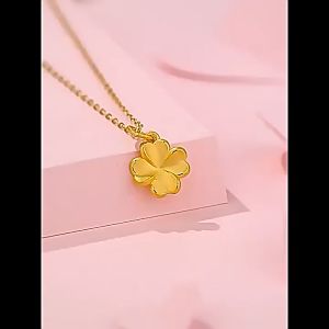 916 original gold Lucky four-leaf clover necklace for  women gift