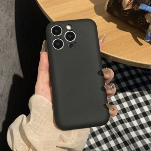 Fleeting High-End Soap Liquid Silicone Phone Case for Apple iPhone 16 pro 15 pro Max 14 Soft 13 Solid Color Matte Anti-Fall Full Cover New Popular