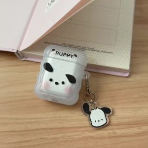 Sanrio | Hộp Đựng Tai Nghe Hình Chú Chó Pacha Hoạt Hình Dễ Thương Cho AirPods 2/3/4 Pro2/3 Thiết Kế Trong Suốt Chống Sốc Có Mặt Dây Chuyền - Vỏ Bảo Vệ Cho Tai Nghe Không Dây