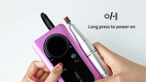 Professional 45000RPM Electric Portable Nail Drill Machine Rechargeable Low Noise Nail Sander File for Manicure Salon Tool