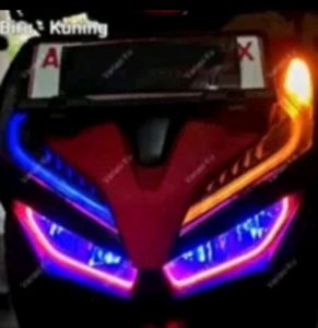 Lampu Alis Slim Flexible Running 2 Warna 30 cm Sepasang