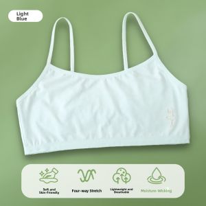 miiow | Pure Cotton Girls Underwear Development Period Thin Vest For Primary And Middle School Children One Stage Girls Bra By Catman