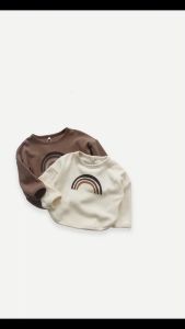 Canacana Baby Boy Girl Kids Waffle Long Sleeve Shirt Top Baju Panjang Budak Lelaki Perempuan 1107