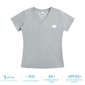 CHANT2nd | Womens V-neck Short Cool Comfortable T-shirt