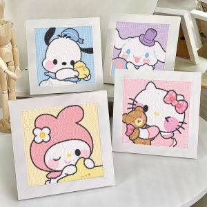 StellaLou Handmade DIY Diamond Stickers Full Diamond Kindergarten Production Spot Drill Sticky Painting Children Girl's Birthday Gift