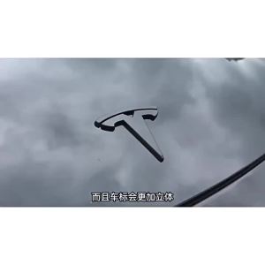 TESLA | ABS For Tesla Model 3 Model Y Car Overlay Sticker Front Hood Cover Emblem Steering Wheel Rear Trunk Badge Modified Decoration