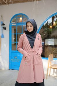 SAFWA LONG OUTER MUSLIMAH BY MADANI WEAR JACKET OOTD WANITA TERBARU ALIETHA